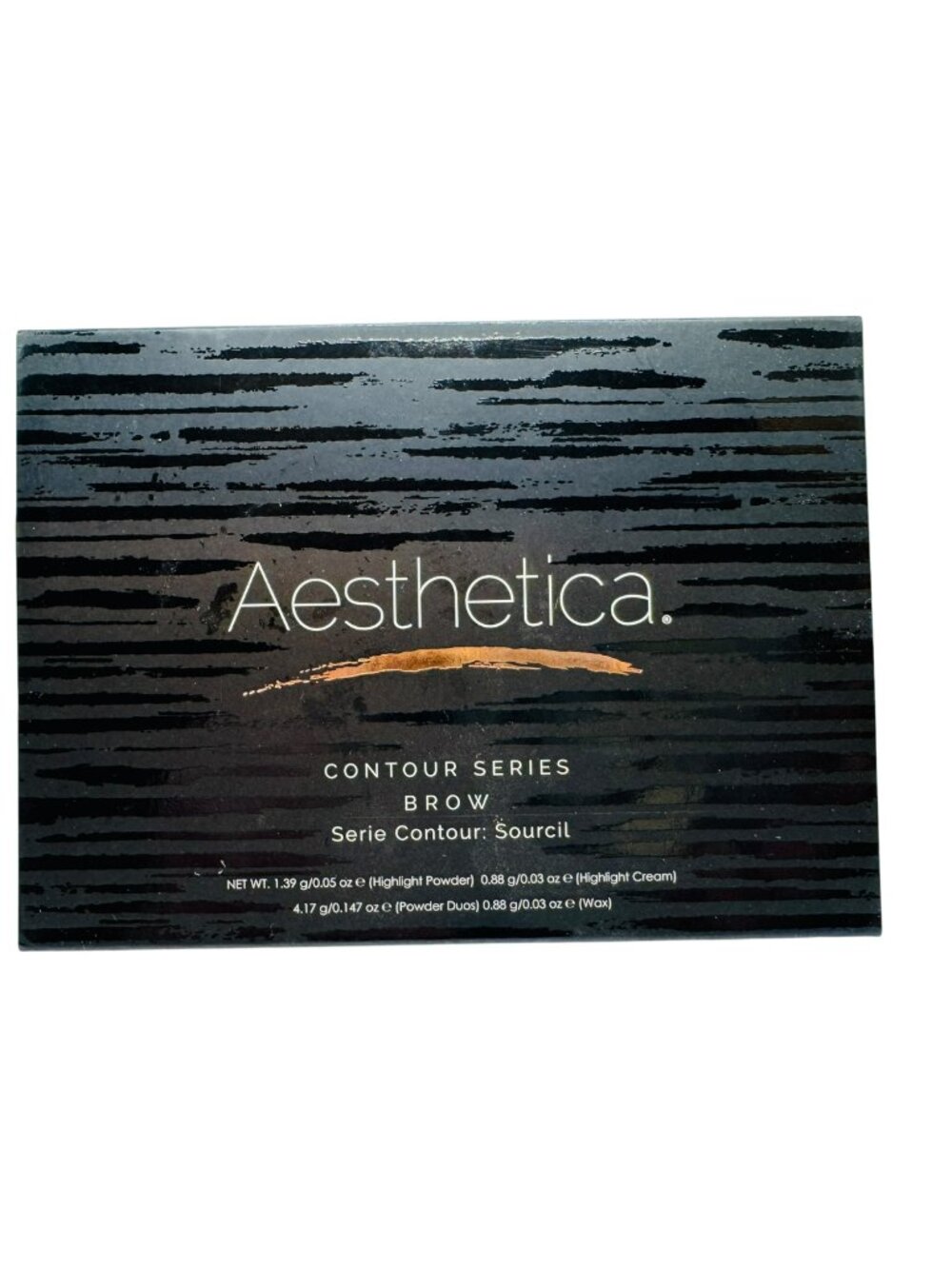Aesthetica Brow Contour Series Kit With 6 Shades Brow Stencils Brush Wax & Tweez
